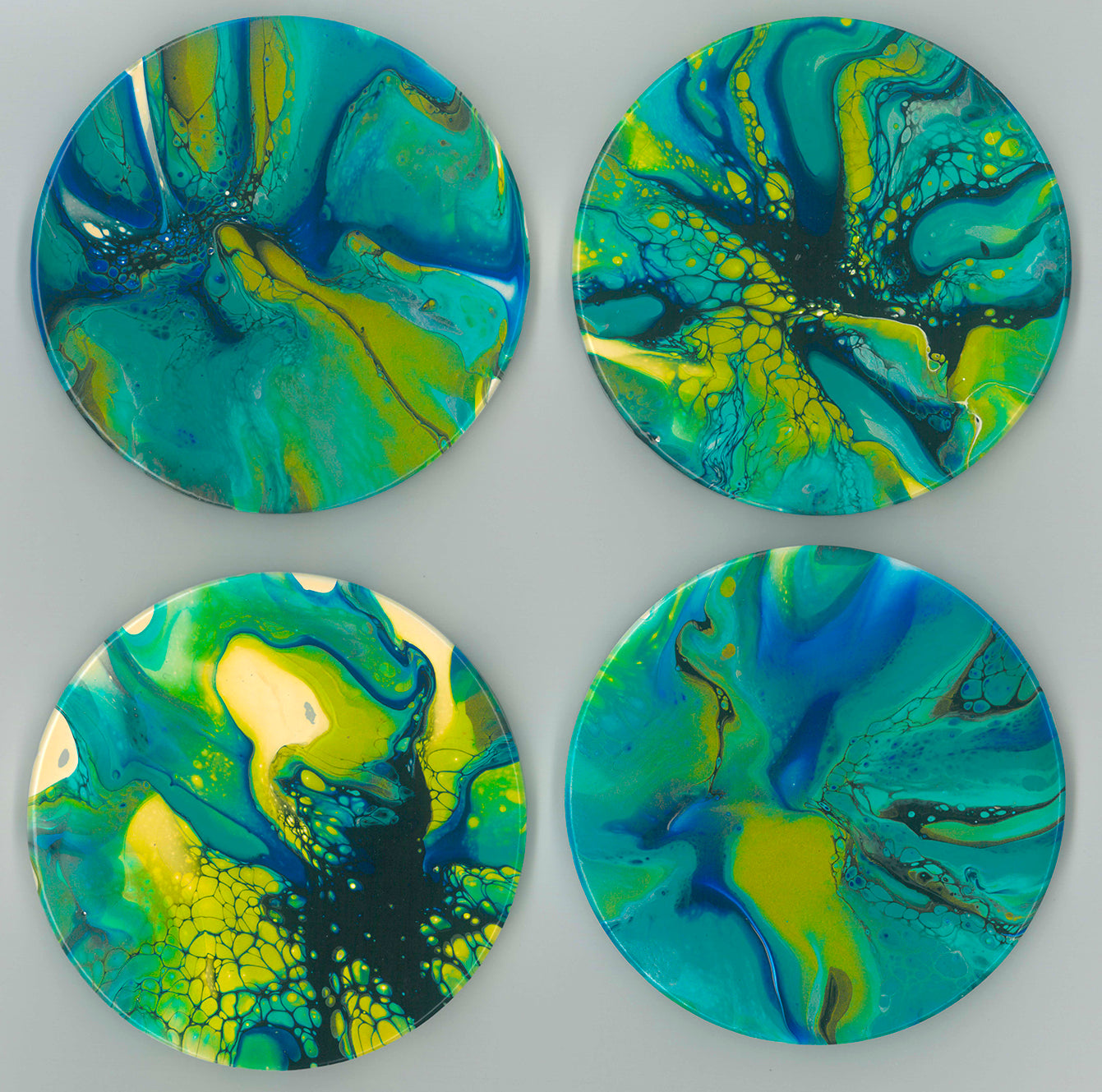 Coasters - Coastal Teals 1