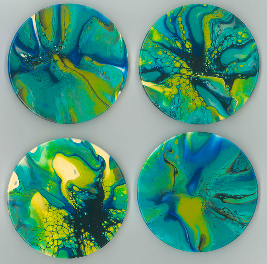 Coasters - Coastal Teals 1