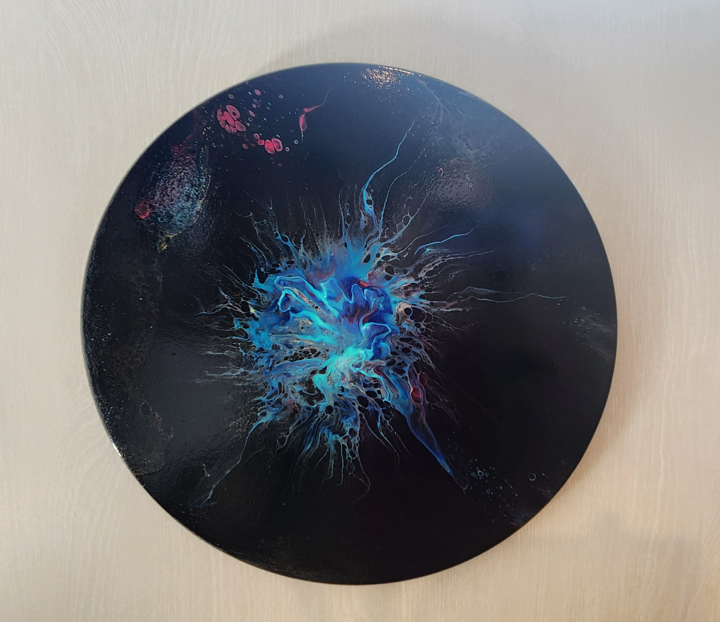 Abstract Lazy Susan – Electric Blue