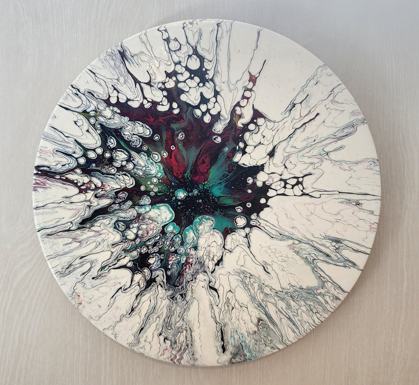 Abstract Lazy Susan – White Explosion