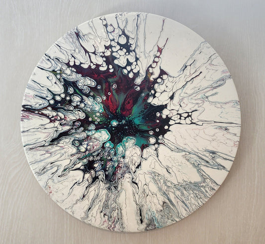 Abstract Lazy Susan – White Explosion