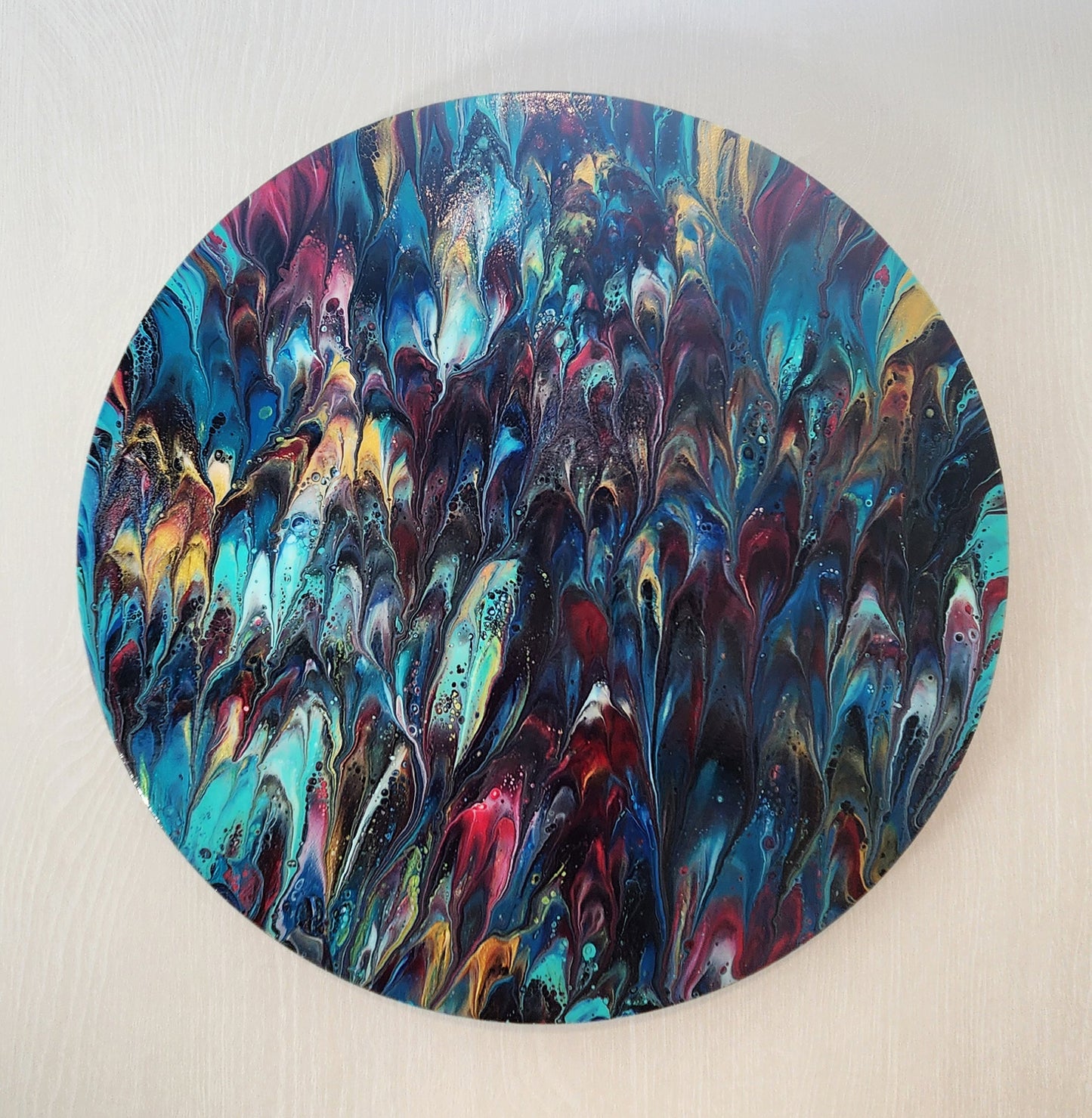 Abstract Lazy Susan – Peacock