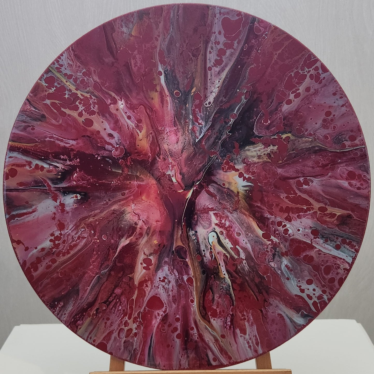 Abstract Lazy Susan – Red Explosion