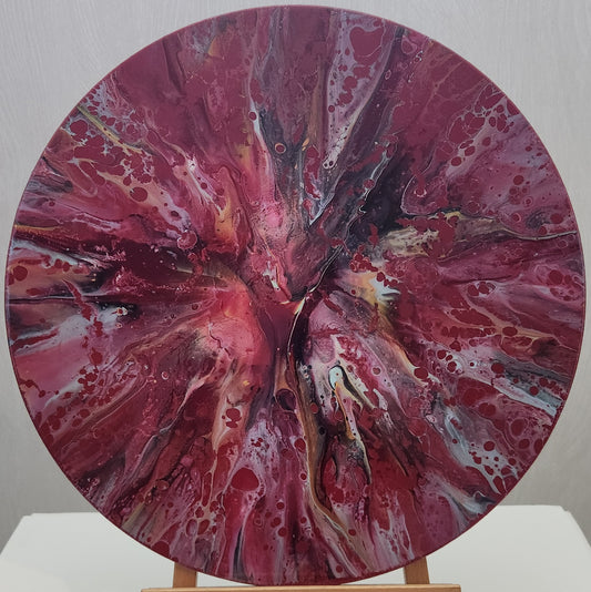 Abstract Lazy Susan – Red Explosion