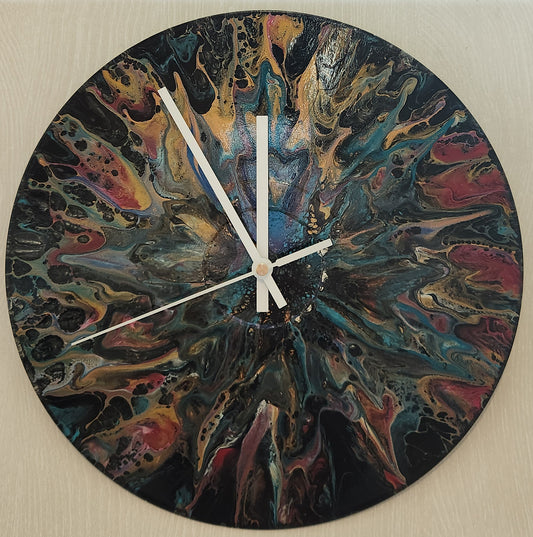 Abstract LP Clock – Reimagined Vinyl Art BLK05